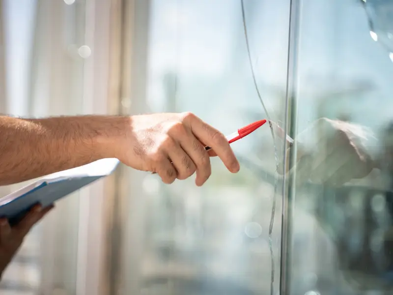 Repair of broken glass in doors and windows